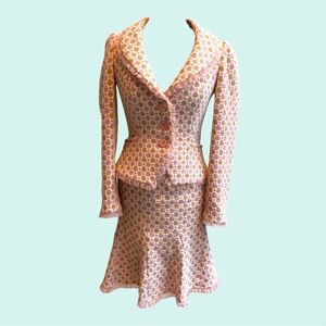 Betsey Johnson Black Label - Size 4 polka dot tweed suit